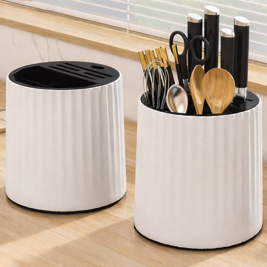 Organizador de Utensílios de Cozinha com Suporte para Facas – Prático e Moderno